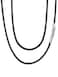 FaithHeart 22 In Leather Cord Necklace for Men Comfortfit Braided Wax Rope Strings Neck Chains with Stainless Steel Clasp Black