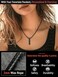 FaithHeart 22 In Leather Cord Necklace for Men Comfortfit Braided Wax Rope Strings Neck Chains with Stainless Steel Clasp Black