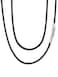 FaithHeart 22 In Leather Cord Necklace for Men Comfortfit Braided Wax Rope Strings Neck Chains with Stainless Steel Clasp Black