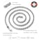 FEEL STYLE Men Silver Plated Chain Necklace Twist Rope Chain for Men 3mm 22 Inch Necklaces Jewelry