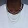 FEEL STYLE Men Silver Plated Chain Necklace Twist Rope Chain for Men 3mm 22 Inch Necklaces Jewelry