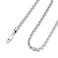 FEEL STYLE Men Silver Plated Chain Necklace Twist Rope Chain for Men 3mm 22 Inch Necklaces Jewelry