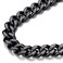 FindChic Black Chain Necklace for Men Thick Miami Cuban Link Rapper 12mm Width 20inch Chunky Curb Hippie Hip Hop Chains