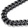 FindChic Black Chain Necklace for Men Thick Miami Cuban Link Rapper 12mm Width 20inch Chunky Curb Hippie Hip Hop Chains