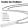 Fiusem Pendant Necklace for Men Silver Tone Rectangular Pierced Necklace for Mens with 25 mm Box Chain Stainless Steel Bar Chain 24 Inches