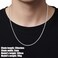 Fiusem Silver Tone Wheat Chains for Men and Women 2mm Stainless Steel Necklace Chain Mens Necklace 24 Inch