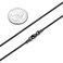 FOSIR Mens Womens 2mm Stainless Steel Black Rolo Cable Chain Necklace 22 Inch