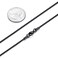 FOSIR Mens Womens 2mm Stainless Steel Black Rolo Cable Chain Necklace 22 Inch