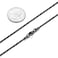 FOSIR Mens Womens 2mm Stainless Steel Black Rolo Cable Chain Necklace 28 Inch