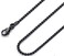 FOSIR Mens Womens 3mm Stainless Steel Black Rolo Chain Necklace 18 Inches