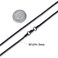 FOSIR Mens Womens 3mm Stainless Steel Black Rolo Chain Necklace 18 Inches