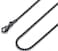 FOSIR Mens Womens 3mm Stainless Steel Black Rolo Chain Necklace 20 Inches