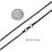 FOSIR Mens Womens 3mm Stainless Steel Black Rolo Chain Necklace 20 Inches