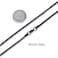 FOSIR Mens Womens 3mm Stainless Steel Black Rolo Chain Necklace 20 Inches
