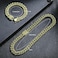 GIHENHAO 2pcs Cuban Link Chain for Men Gold Necklace and Bracelet Miami Cuban Chains Bling Diamond Chain for Hip Hop Jewelry