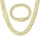 GIHENHAO 2pcs Cuban Link Chain for Men Gold Necklace and Bracelet Miami Cuban Chains Bling Diamond Chain for Hip Hop Jewelry