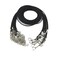 Glory Qin 10pcs Black Leather Necklace Cord Chain 15mm 2 Extension Chain 22 Inches
