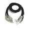 Glory Qin 10pcs Black Leather Necklace Cord Chain 15mm 2 Extension Chain 22 Inches
