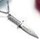 Hamoery Men Women Punk Stainless Steel Knife Dagger Chain Pendant NecklaceSilver