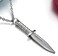 Hamoery Men Women Punk Stainless Steel Knife Dagger Chain Pendant NecklaceSilver