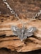 HAQUIL Skull Necklace Gothic Punk Deathhead Hawkmoth Pendant Barbed Wire Chain Gothic Jewelry Gift