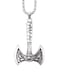 HAQUIL Viking Axe Necklace Odin Raven Huginn and Munnin Double Bit Axe Amulet Pendant Box Chain Viking Jewelry Men