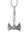 HAQUIL Viking Axe Necklace Odin Raven Huginn and Munnin Double Bit Axe Amulet Pendant Box Chain Viking Jewelry Men