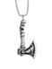 HAQUIL Viking Battle Axe Necklace Stainless Steel Wolf Raven Axe Amulet Pendant Box Chain Viking Jewelry Gift