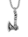 HAQUIL Viking Battle Axe Necklace Stainless Steel Wolf Raven Axe Amulet Pendant Box Chain Viking Jewelry Gift
