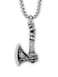 HAQUIL Viking Battle Axe Necklace Stainless Steel Wolf Raven Axe Amulet Pendant Box Chain Viking Jewelry Gift