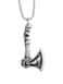 HAQUIL Viking Battle Axe Necklace Stainless Steel Wolf Raven Axe Amulet Pendant Box Chain Viking Jewelry Gift