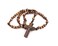 Intercession Small Pocket Size Wood Rosary Made in Brazil Walnut 4mm Beads