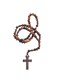 Intercession Small Pocket Size Wood Rosary Made in Brazil Walnut 4mm Beads