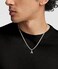 JIKASI Initial AZ Letter Pendant Necklace for Men Silver Plated Capital Initial Necklace Cuban Link Chain 4mm 20 Inch Jewelry Gift