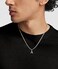 JIKASI Initial AZ Letter Pendant Necklace for Men Silver Plated Capital Initial Necklace Cuban Link Chain 4mm 20 Inch Jewelry Gift