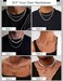 LOLIAS Silver Chain Necklace for Men Women 6Pcs Hypoallergenic Durable Stainless Steel Cuban Link Rope Wheat Box Figaro Herringbone Chain Layered Stacked Necklace Set 20 Inches