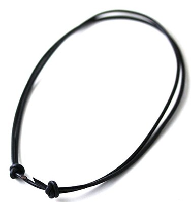 LynnAround Sturdy Beach Choker Surf Necklace Adjustable Genuine 2mm 3mm Round BrownBlack Leather Cord Black2mm1428