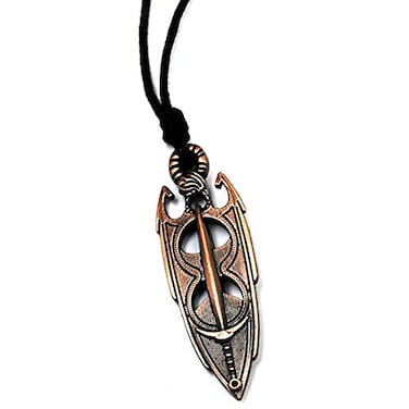 MEETCUTE The Elder Scrolls 5 Game Around Necklace Pendant Amulet Akatosh for MenWomen