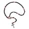 Nazareth Store Black Beads Red Paracord Rosary Rugged Beaded Necklace Strong Cord StMichael Medal Pardon Cross
