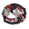 Nazareth Store Black Beads Red Paracord Rosary Rugged Beaded Necklace Strong Cord StMichael Medal Pardon Cross