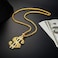 NYUK Gold Chain for Men with Dollar Sign Pendant Necklace Style B 30 length