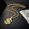 NYUK Gold Chain for Men with Dollar Sign Pendant Necklace Style B 30 length