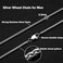 OLARCU 25mm4mm Silver Stainless Steel Wheat Chain Necklace Jewelry for Men 25mmSilver 24 Inches