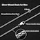 OLARCU 25mm4mm Silver Stainless Steel Wheat Chain Necklace Jewelry for Men 25mmSilver 24 Inches