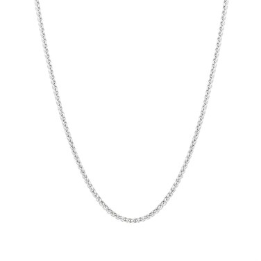OLARCU 25mm4mm Silver Stainless Steel Wheat Chain Necklace Jewelry for Men 25mmSilver 24 Inches