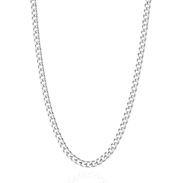 OLARCU 35mm Mens Silver Stainless Steel Cuban Link Chain Necklace for Men 35mmSilver 20 Inches