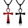 Rehoboth Stainless Steel Ancient Egyptian Coptic Ankh Cross Pendant Necklace for Womens Mens 24 Inch Chain Black