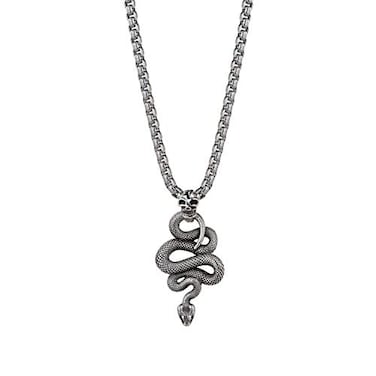 Nainsect Retro Zodiac Snake Pendant Necklace Mens