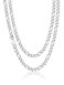 Suplight 6mm Silver Figaro Chain for Men 22 Inch Necklace