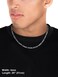 Suplight 6mm Silver Figaro Chain for Men 22 Inch Necklace